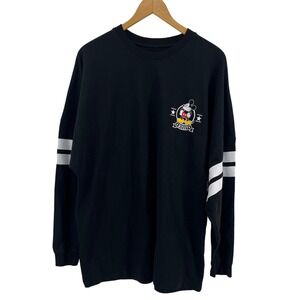 Disney Mickey Mouse Long Sleeve Shirt Black Graphic Kids Size Large